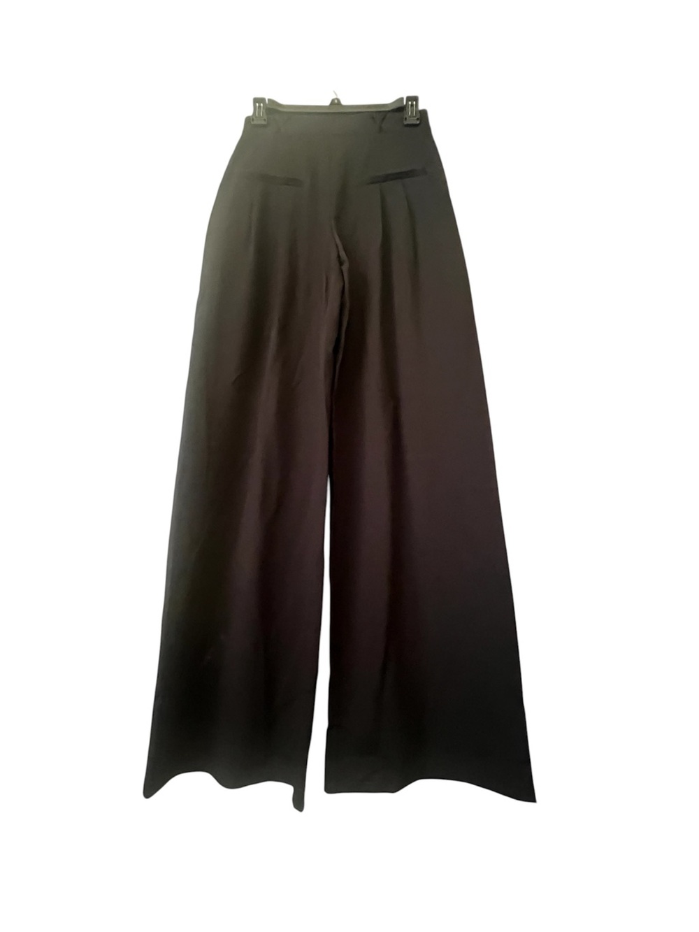 OGL Drapey Bamboo Ponte Mid Rise Wide Leg Trouser with Pockets Black NWT X Small - Picture 14 of 16